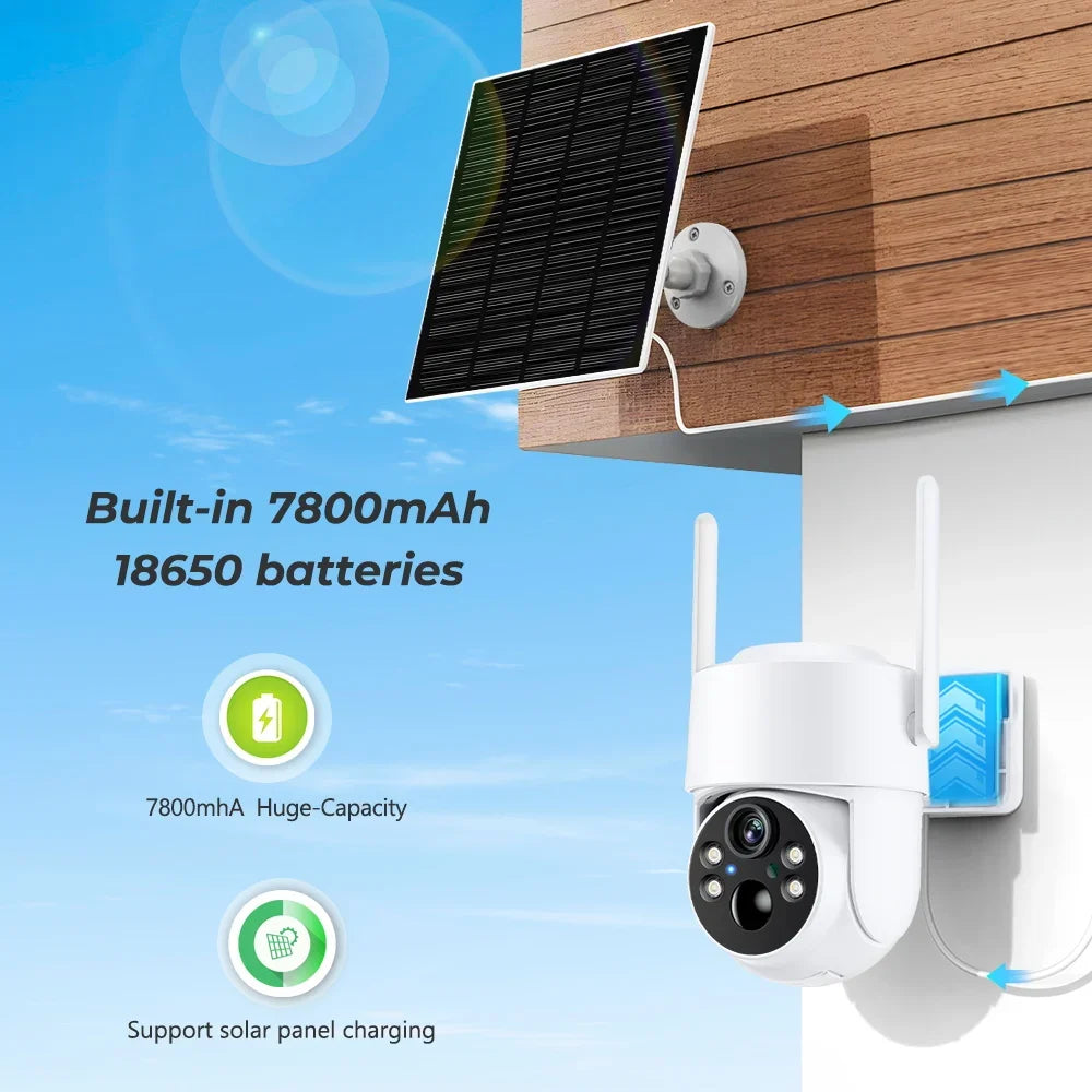 Caméra WiFi Solaire Extérieure PTZ 4MP